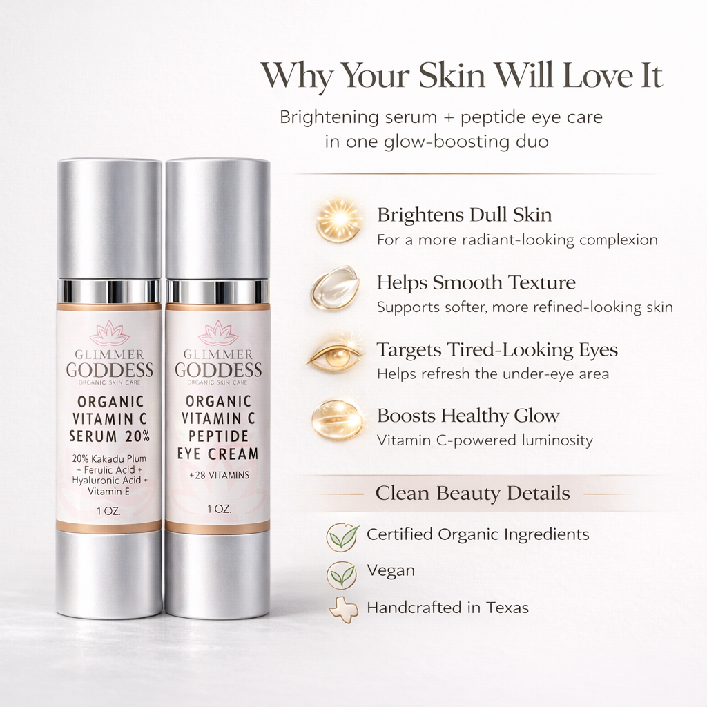 Organic Vitamin C Glow Duo – 20% Vitamin C + Peptide Eye Serum-4